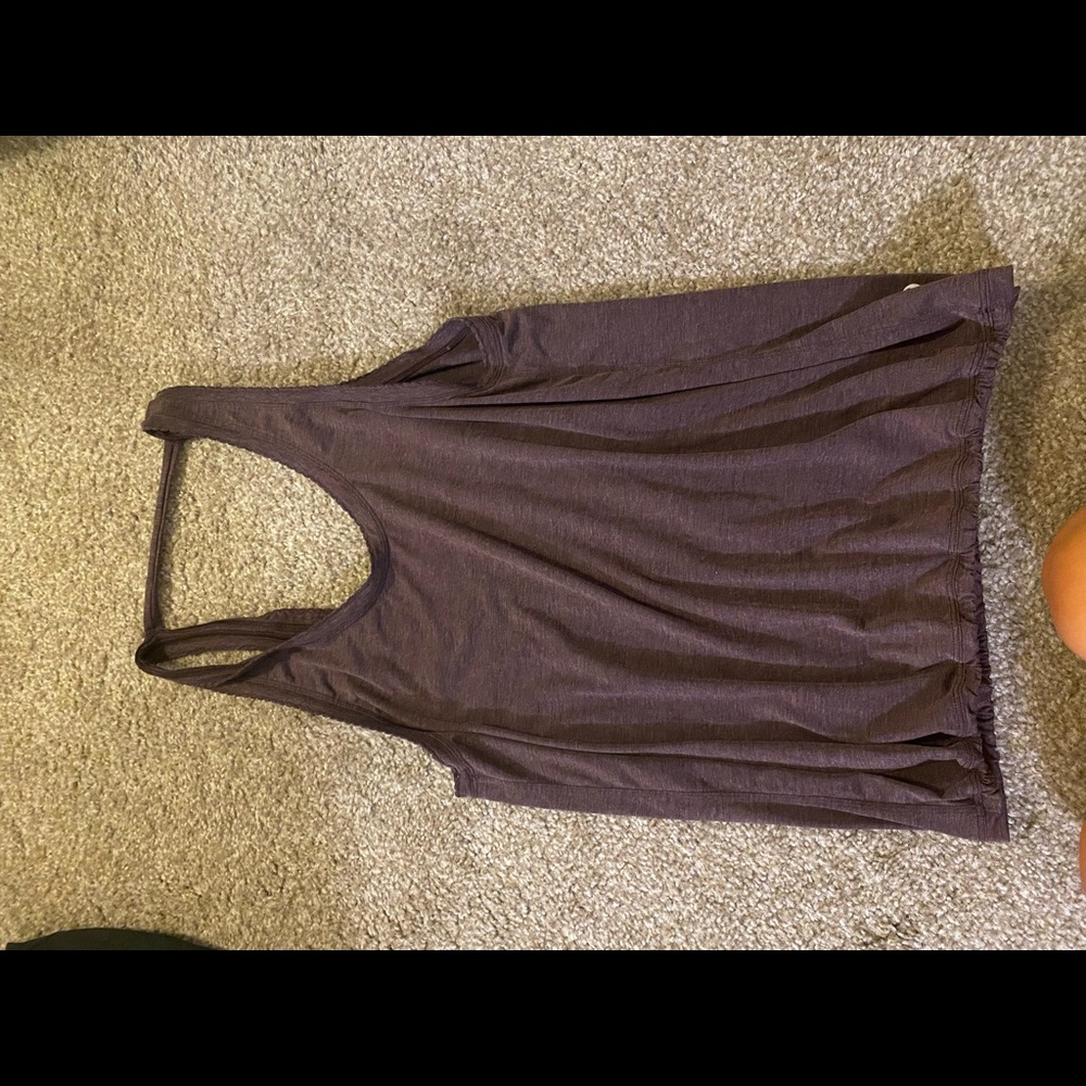 Purple open back Lululemon Tank